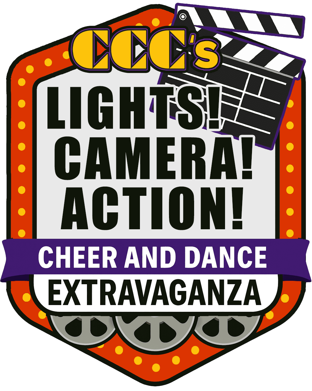 Lights Camera Action Event Logo Lights Camera Action Cheer and Dance Extravaganza